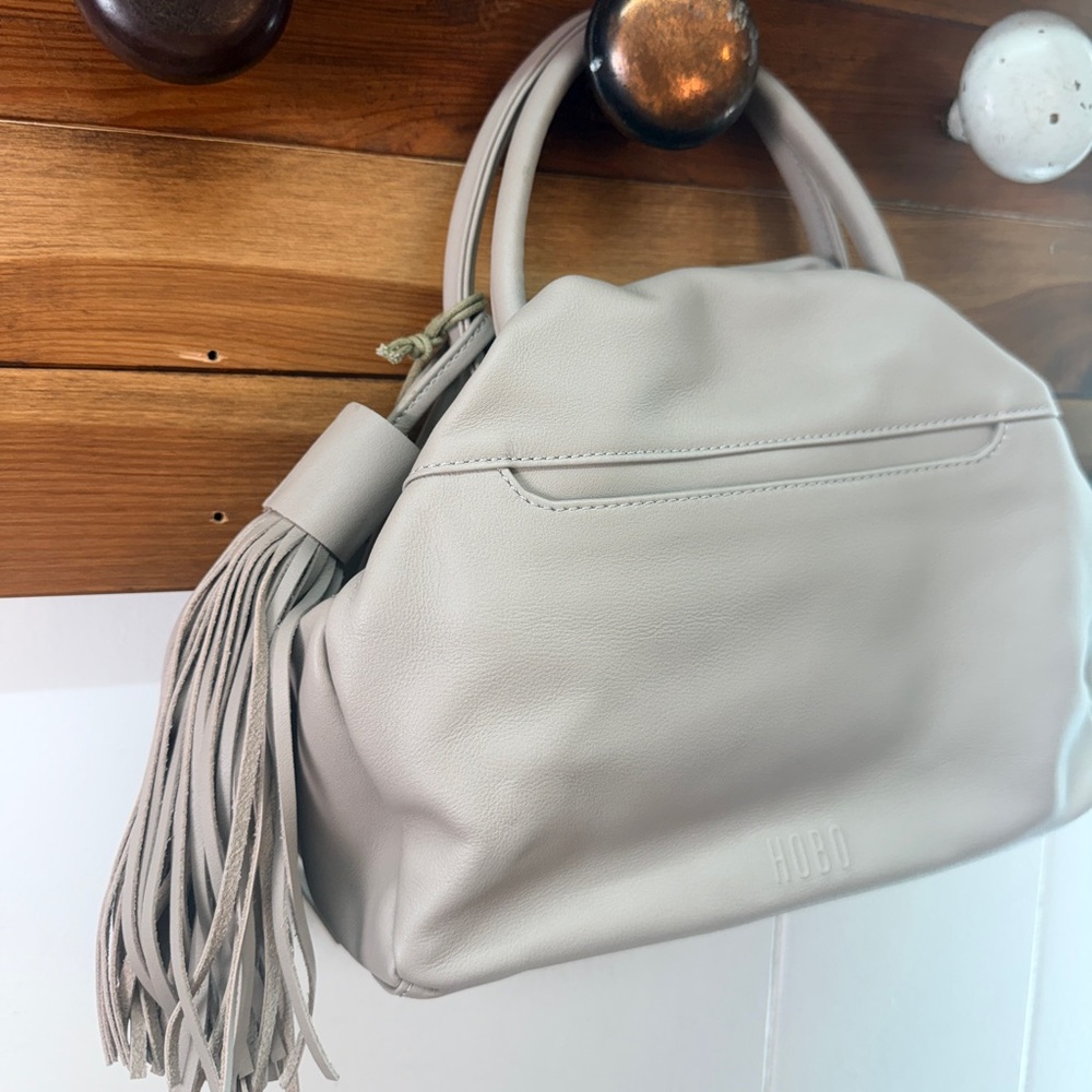 HOBO International Darling Leather mini slouch handbag with fringe tassel - Picture 4 of 16